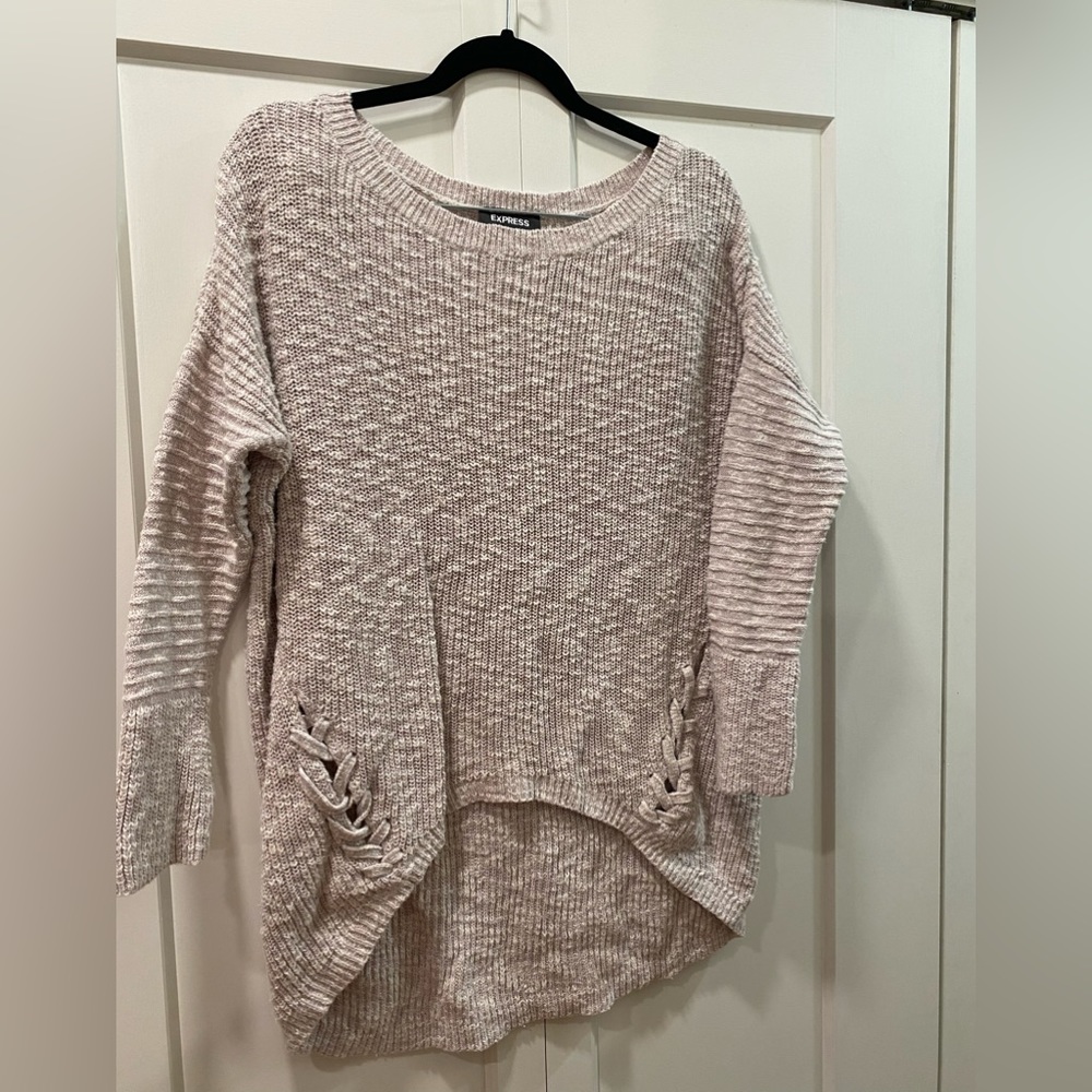 Express oversized khaki knit sweater - size medium